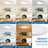 Dimmable 24W 2400LM, 12Inch, 2000K 3000K-6500K, 1 Pack LED Flush Mount Ceiling Light Fixture with Remote Control, Warm