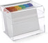 Osco Clear Acrylic Index Box, Large, A to Z Divider Tabs, 100 Lined