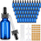 Lallisa 100 Pack Essential Oil Dropper Bottles, 30 ml Glass with Eye Dropper Dispenser, 5 Funnels, 5 Pipettes, 100
