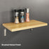 8 Inch 6 Inch, 4Pcs SAYAYO Heavy Duty Floating Shelf Brackets x Stainless Steel Wall Shelf Brackets & Supports Brushed