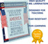Pledge of Allegiance Poster LAMINATED American Flag Print for Classroom Décor, 15x20