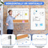 Monthly Calendar Whiteboard Dry Erase Cork Board Combo, 30" x 20" Magnetic Double-Sided Calendar