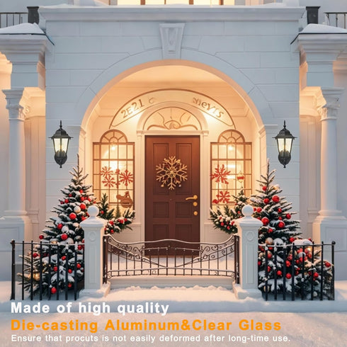 E26 60W Bulbs 2 Pack Outdoor Wall Lantern, Wall Sconce as Porch Lighting Fixture, Base Max, Aluminum Housing Plus