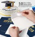 Nihuecne 50 Pack 4" 6" Commencement x Graduation Thank You Cards with Self-adhesive Envelopes and Gold Foil for College