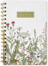 Vintage Wildflower Spiral Journal Notebook, 80 Sheets A5 Retro Floral College Ruled with Twin-Wire Binding