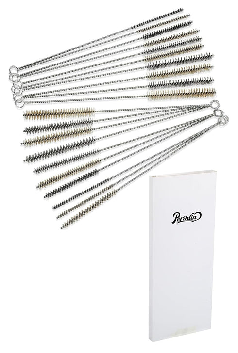 Wire Tube Brushes for Cleaning Pipe - Stainless Steel Round Wire Brush for Auto Parts, Bottles, Tubes (20 Pieces)