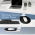 EHO Clamp on Mouse Platform, Clip on 360 Degree Rotating Mouse Tray Attachment, Ergonomic Slide Out Tray (Platinum)