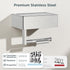 Commercial(1, FORIOUS Toilet Paper Holder with Shelf, Sanitary Napkin Receptacle Tampon Holder, Wall Mount Toilet Paper