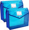 YoeeJob Plastic File Folders Legal Size 2 Pcs - Expandable Document Folder with Snap Button Closure, Blue