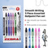 Zebra Pen Z Grip Smooth Multi-Coloured & Black Ballpoint Pens - 5 Pack - Medium Point Retractable Pens