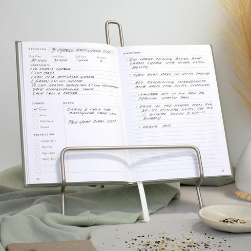 ZICOTO Aesthetic Blank Recipe Book with Waterproof Cover - The Perfect Recipe Notebook To Write In Your Own Recipes - Simplified Blank Cookbook to Organize Your Recipes