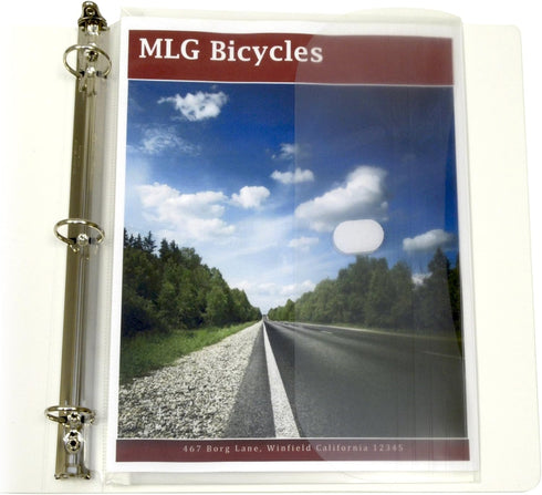 C-Line Side Loading Poly Binder Pockets, 1" Gusset, Clear, 10 Packs of 5 Pockets