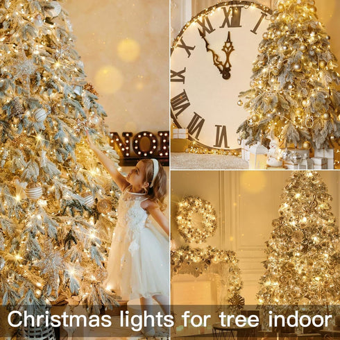 suddus 33FT LED String Lights, 100 Fairy Lights Plug in, Warm White Christmas Lights for Home, Yard, Room