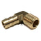 1/4" Male NPT MNPT 90 Degree Brass Elbow Fitting, 3/8" Hose ID for Fuel/AIR/Water/Oil/Gas/WOG (Qty 01)