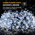 Outdoor Solar Flower String Lights Waterproof 50 LED Fairy Light Decorations for Christmas Tree Garden Patio Fence Yard Spring (Cool White) by ITICdecor