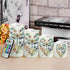 Set 4 Dragonfly Floral Flameless Candles with Remote Timer Flickering LED Pillar Candles Color Changing of Battery