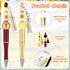 Teling 12 Pcs Beadable Pens, Plastic Black Ink Ballpoint Pen with Assorted Spacer Beads for DIY