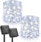 Minetom 2 Pack Solar String Lights, Total 66Ft 200 LED Solar Fairy