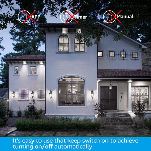 TORCHSTAR Dusk to Dawn Light Bulbs, Outdoor Sensor A19 LED, Auto On/Off Photocell, Pack of 4