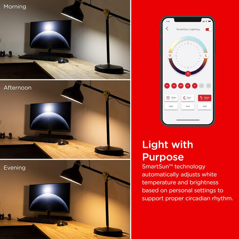 Bulb, A19, 60W 2700K 6500K, Dimmable, 2.4GHz 51444 UltraPro Wi-Fi LED Smart Light Equivalent, RGB, Color Changing