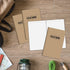 Elan Publishing Company Field Notebook/Journal, 5"x8", Kraft, Lined Memo Book, Pack of 4
