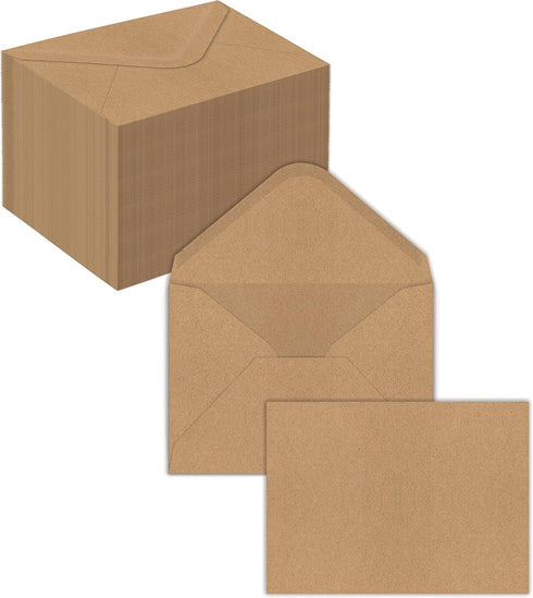 Better Office Products Kraft Invitation Envelopes, 100-Pack, A1 Size, Strong 35 lb. Paper for Invitations