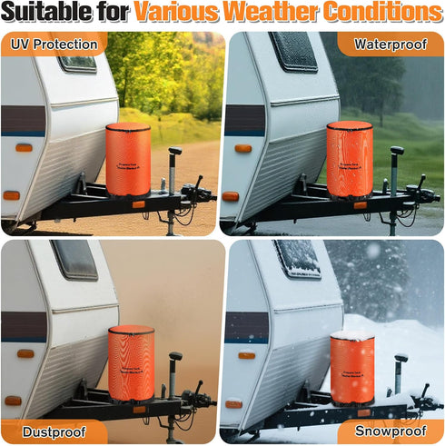 20LB (41-122F) Dreyoo RV Propane Tank Heater Blanket Thermostat Control and Timer Function, Waterproof & UV Resistant