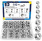 ZQZ 145 PCS Assorted Stainless Steel Hex Nuts Assortment Kit M3 M4 M5