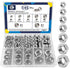 ZQZ 145 PCS Assorted Stainless Steel Hex Nuts Assortment Kit M3 M4 M5