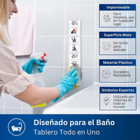 Potty Training Visual Schedule Premium Durable Plastic Teach Kids to Use Toilet Special Education Classroom Routine