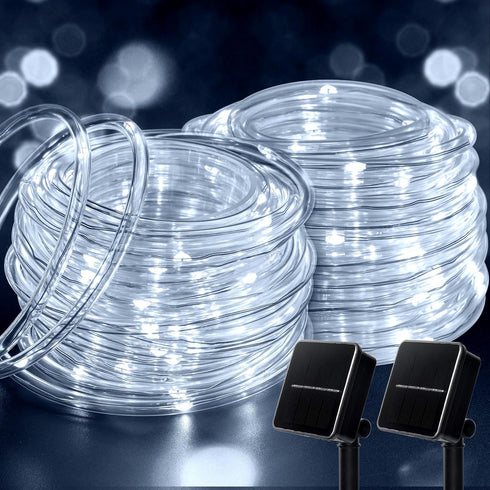 Brightown 2-Pack 39FT 100LED Solar Rope Lights, Solar Outdoor Lights IP65 Waterproof