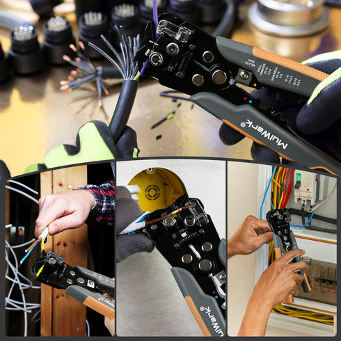 3-In-1 Multi Self Adjusting Wire Stripper/Cutter/Crimper - 8-Inch Universal Tool for Stripping, Cutting, Crimping 10