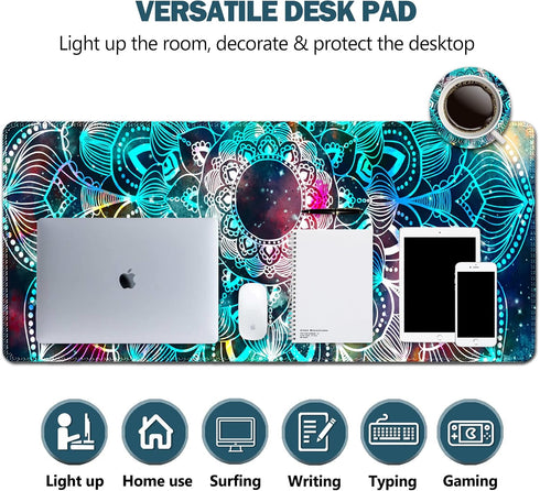 AIMSA 35x15.7inch, Large Gaming Mouse Pad, XXL Keyboard Mouse Mat Extended Desk Pad with Stitched Edges, Durable