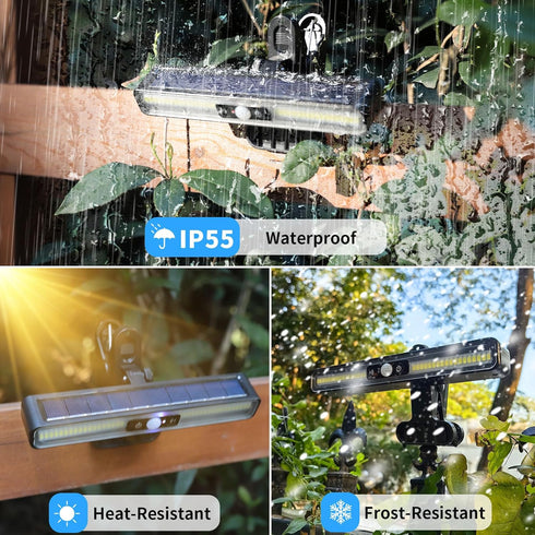 Clip On Solar Motion Lights Outdoor - Waterproof Solar Fence Lights with 36 LEDs, Portable Security Light (1 Pack)