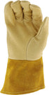 IRONCAT 6021 Pigskin MIG Welding Gloves Medium, Natural, Insulated Top Grain, Kevlar Construction, Straight Thumb