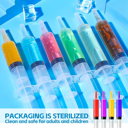 60 Pack 30ml/1oz Jello Shot Syringes - Plastic Syringe with Tip Cap for Liquid BPA-Free, Capacity Resuable Jelly Shot