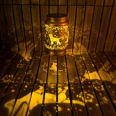 Dog Solar Lanterns Outdoor Waterproof, Dog Gifts for Women Mom Grandma, Hanging Solar Lights for Yard, Patio, Lawn