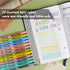 WRITECH Retractable Bible Highlighters, 12 Pack Pastel Colors No Bleed Aesthetic Marker Pen