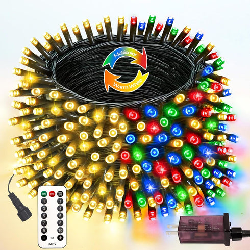 82FT 200 LED Color Changing Christmas String Lights with Remote & Timer
