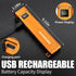 COSMOING 1800 9 Rechargeable EDC Flashlight, Lumens Flat Flashlight Mode with White LED/UV/RGB Modes, Magnetic Clip-on