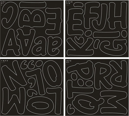 PACON 4" Self-Adhesive Uppercase and Lowercase Letters, 154-Count, Black (51693)