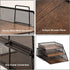 Vintage Wood & Metal Letter Tray - Stackable Desk Organizers for File, Magazines, Mail, with Pen Holder (3 Layer)
