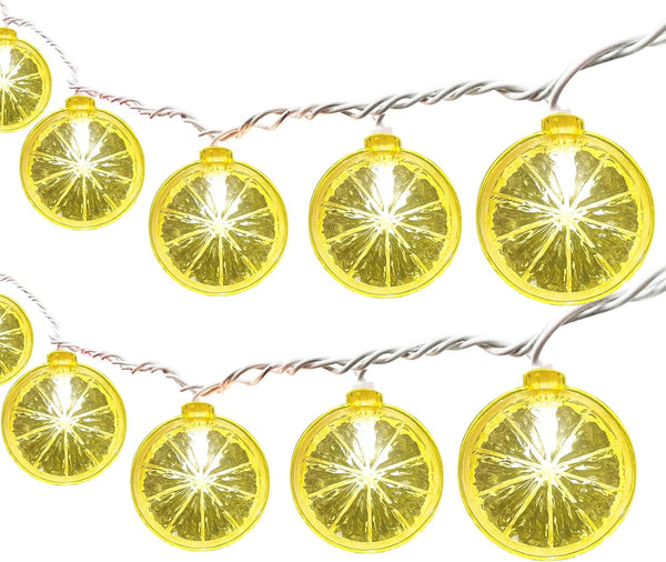 8.5FT 3D Lemon LED String Lights, Lemon Kitchen Decor with 10 Lemon