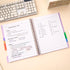CAGIE 5 Subject Notebook, College Ruled 8.5'' x 11'' Hardcover Spiral Lined Notebook with 5 Removable Colored Dividers,