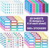 Health and Fitness Planner Stickers Set - Large Value Pack of 20 Sheets for Health, Exercise, and Meal Planning