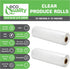 10x15 500 (4) EcoQuality Plastic Produce Bags on a Roll - Bags, Clear Food Storage for Vegetables, Fruits, Bread, Pet