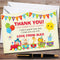 The Card Zoo Circus Animal Train Party Thank You Cards