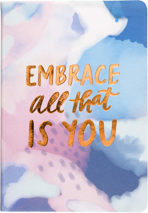 Thimblepress Journal, 256 Lined Pages, Flexible Designer Cover with Inspiring Quote, Copper Edge Paper, 6x8"