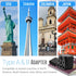 Europe to US Plug Adapter, EU/UK/AU/CN/JP/Asia/Italy/Brazil to USA (Type A & B) Travel Adapter