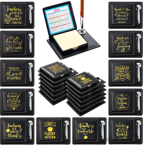 ReliThick 12 Pcs Teacher Appreciation Gifts Sticky Notes Holder Set, Thank You Gifts for Teacher Team Staff